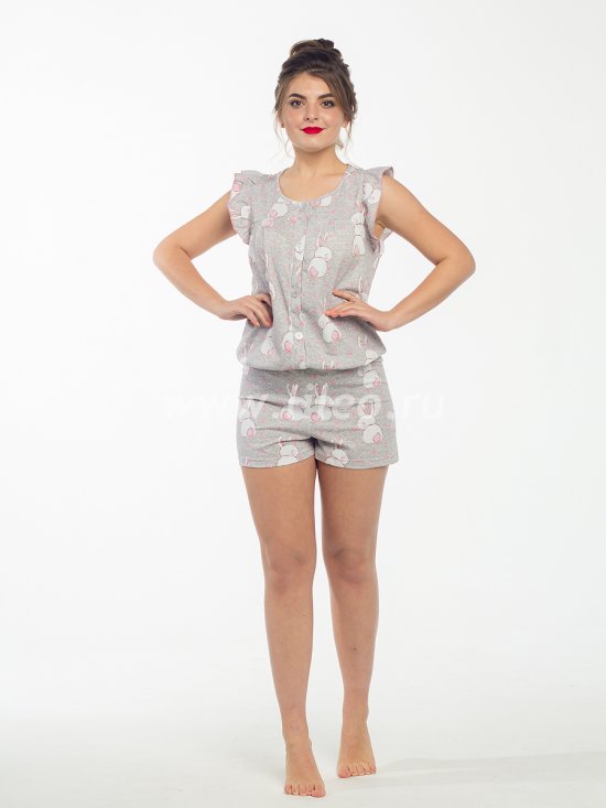 Комбинезон, Серый Комбинезон с мышками