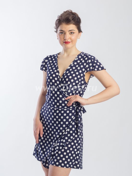 Комбинезон, Синий с белым 