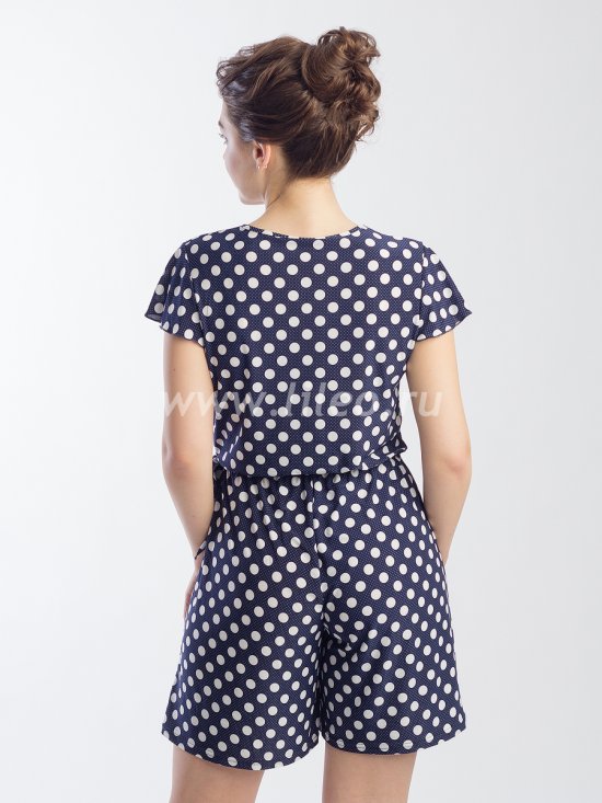 Комбинезон, Синий с белым 