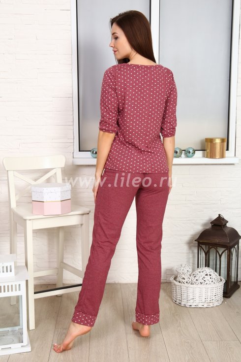 Пижама , Бордовый 