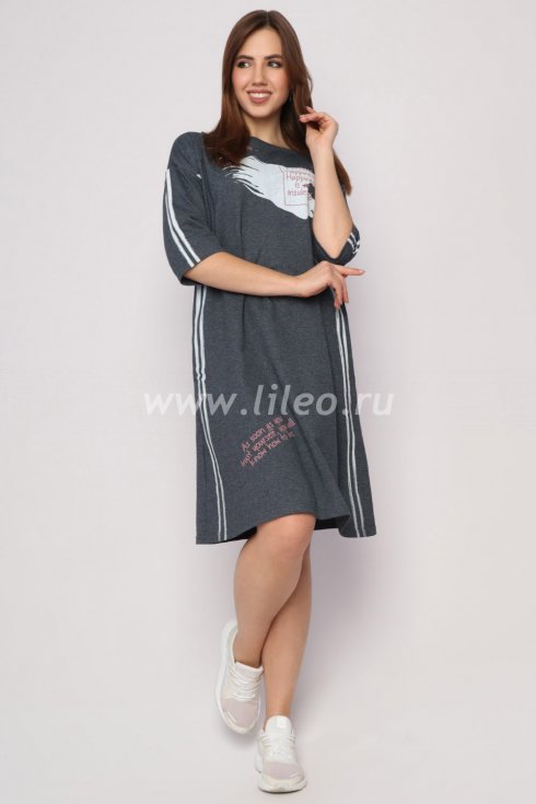 Платье , антрацит меланж 