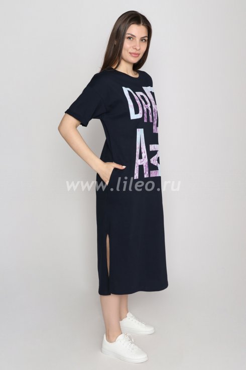 Платье, Темно-синий 