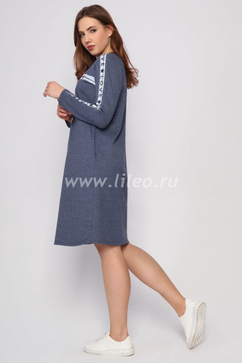 Платье , темно-синее 