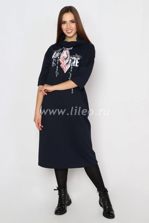 Платье , Темно-синий 