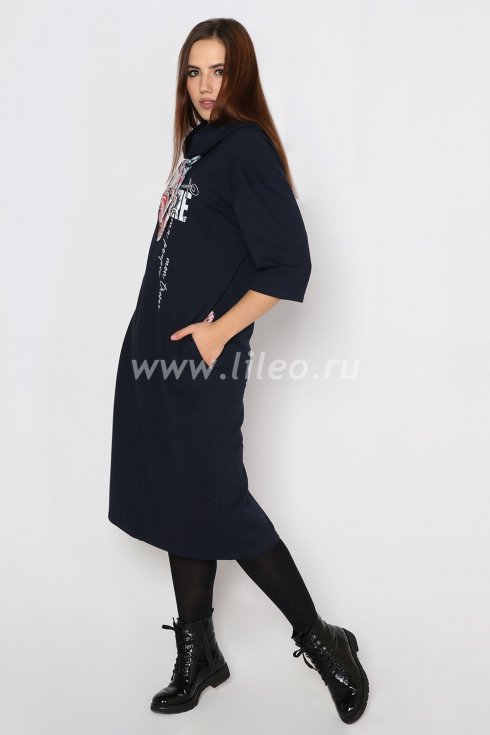 Платье , Темно-синий 