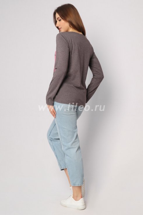 Лонгслив , Коричневый 